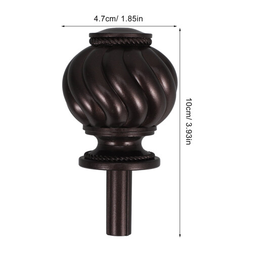 Gardinstångsändar i plast, 2 st, 9,9 x 4,3 x 4,3 cm 1