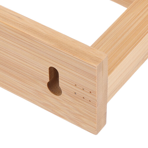 Suporte de papel higiênico de bambu para parede 2