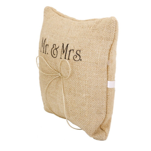 Wedding Ring Bearer Pillow 15x15cm with Ribbon 2