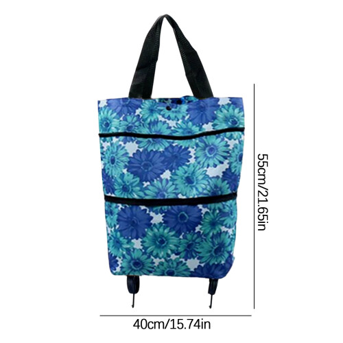 Faltbare Einkaufstasche mit Rollen, 30 l, Oxford-Gewebe 2