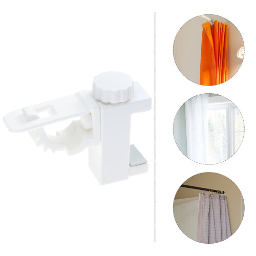 1Pc White Plastic Curtain Rod Bracket for Kitchen Home Decor 2
