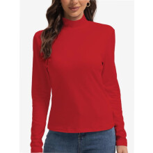Hauts à col roulé à manches longues pour femmes, coupe ajustée, légers, à porter sous un pull