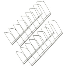 Lot de 2 égouttoirs à vaisselle pliables et multifonctionnels avec porte-couverts argentés