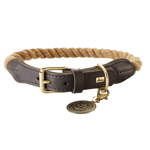 Hunter HUNTER Collar with Rope List, 57-65, Beige