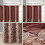 Ριγέ κουρτίνα μπάνιου Aubrey Design μπορντό 72x72 4