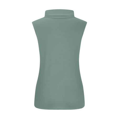 Blusas de gola alta sem mangas para mulheres, leves e elásticas. 1