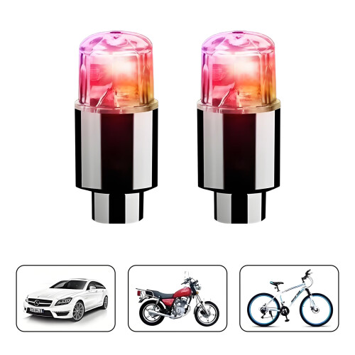 Luzes de LED para válvulas de bicicleta – Mudança de cor, acendimento automático