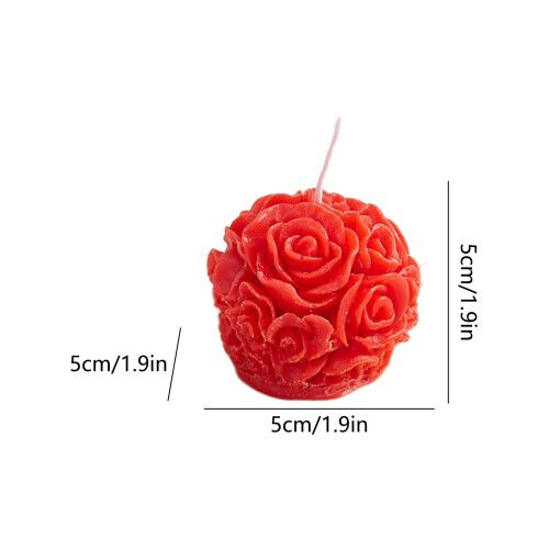 Κερί αρωματοθεραπείας Rose Ball σε συσκευασία 2 τεμαχίων για ρομαντικό δείπνο, γάμο, 2