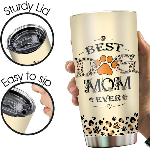 Κούπα καφέ Dog Mom 20oz – Δώρα για γυναίκες που αγαπούν τα σκυλιά, συμβατή με όλες τις 2
