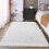 White faux fur rug rectangle 3x5 feet 1