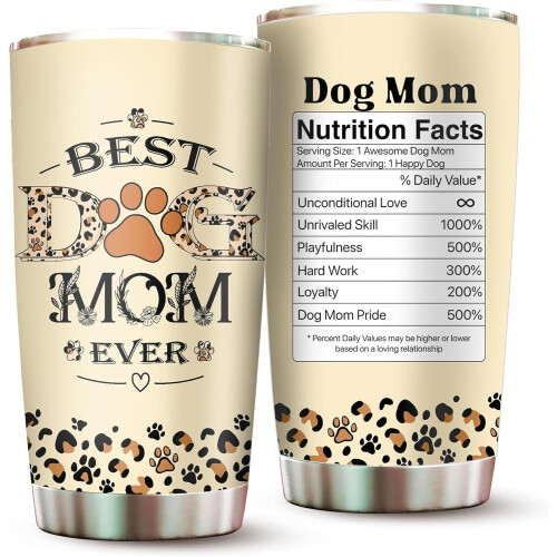 Κούπα καφέ Dog Mom 20oz – Δώρα για γυναίκες που αγαπούν τα σκυλιά, συμβατή με όλες τις