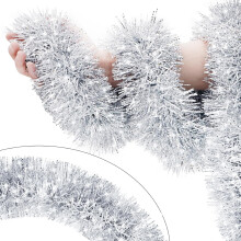 33FT Metallic Tinsel Christmas Garland for Tree, Home, Indoor/Outdoor Party Decor – Compatible with Xmas Decor