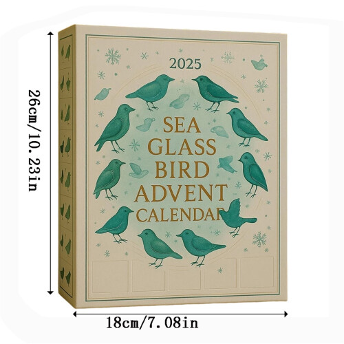 Adventskalender med havglasfugle 2025 – 24 dage 2