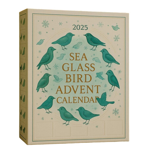Adventskalender med havglasfugle 2025 – 24 dage 1