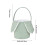 Corduroy Rabbit Ear Easter Basket Green Portable 3