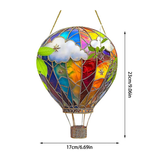 Solarlaterne im Heißluftballon-Design mit flackernder Flamme 2