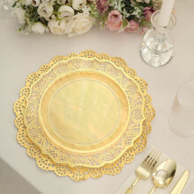 BalsaCircle gold paper doilies round 12 inch