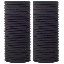 200 gomas elásticas para el cabello, 4 mm, color negro, para cabello grueso y rizado, ideales para coletas, para mujeres y hombres (4 mm, color