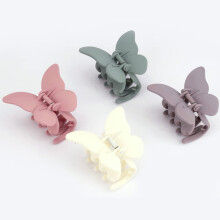 Lot de 4 pinces papillon pour cheveux épais – Blanc, violet, bleu, rose – Convient à tous les types de cheveux