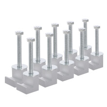 10 Stück silberne J-Haken-Klemmen aus Aluminium für Werkzeugkisten von Pickups, Zurrgurte für Werkzeugkisten von Pickups, Zubehör für
