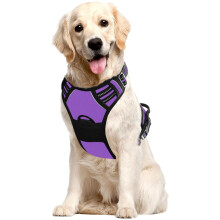 Voarge Dog Harness Large Dog No Pull Pet Harness with 2 Leash Clips, Reflective Strips, No-Choke with Easy Control Handle for Training or Walking,