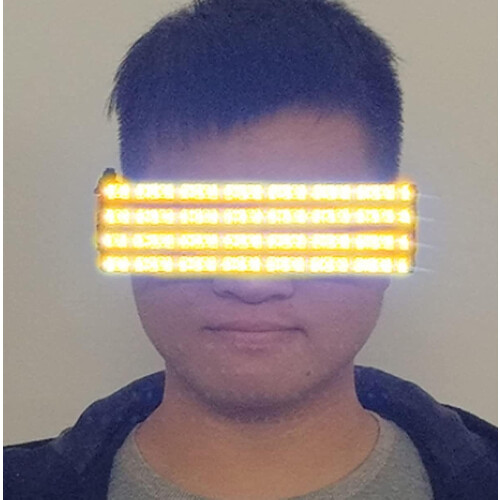 Γυαλιά LED, Φωτιζόμενα γυαλιά, Γυαλιά με γείσο, Ασύρματα γυαλιά El Wire Neon Rave για πάρτι 1
