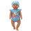 Roupa para boneca bebê de 40 cm (16 polegadas), macacão azul com estampa de gatinho, roupas e acessórios para bonecas reborn. 3