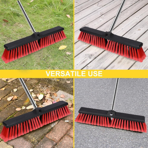 Large-sized long-handled stiff-bristle floor brush 2