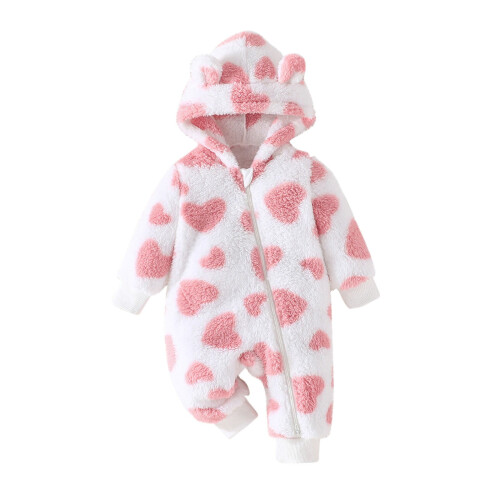 Lulshou Baby Romper – Ολόσωμη φόρμα με κουκούλα, μονόχρωμη/τυπωμένη, συμβατή με πιτζάμες 1
