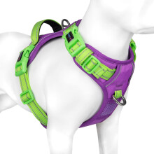 PHOEPET Dog Harness No Pull, Escape Proof Adjustable Vest, Reflective Choke Free Harness with Easy Control Handle for Small Medium Large Dogs Walking