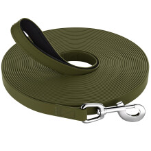 X XBEN Waterproof Training Lead for Dogs, 30M/98FT Rubber Extra Long Line Dog Lead with Soft Padded Handle, Training Leads Leash for Recall &