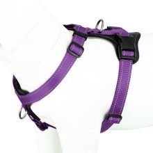 Plutus Pet Adjustable No Pull Dog Harness with Leather Accents, Heavy Duty Reflective Nylon Vest for Training, Hiking, Easy Walk Harness for Small,
