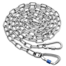 Heavy Duty Dog Chain for Yard-30FT Metal Dog Chain Leash Chew Proof,Long Lead for Outside with Strong Swivel Hook,Outdoor Pet Runner for Camping,Tie