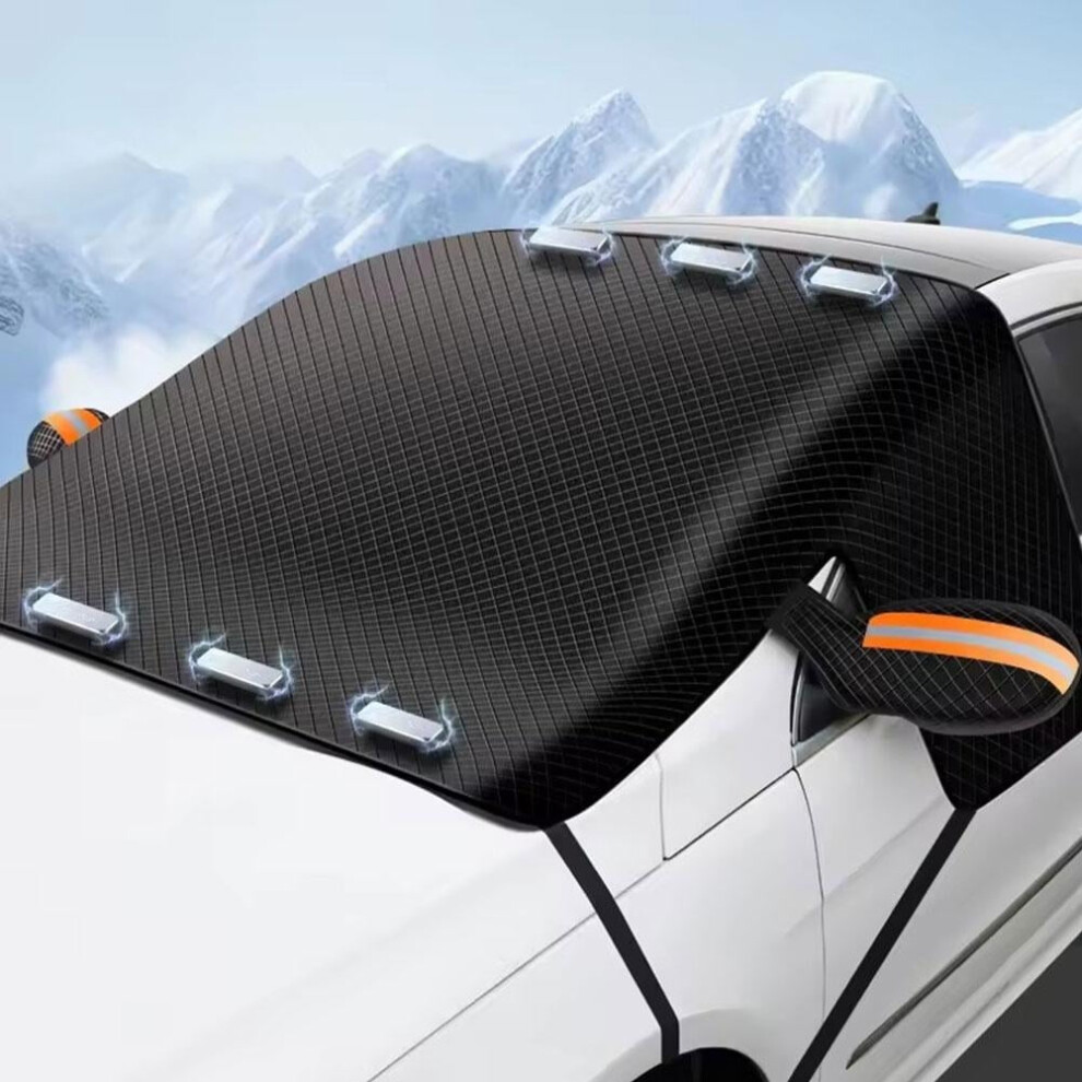 2026 New Magnetic Windshield Cover 102"X45", Waterproof Oxford Cloth, 360 Windproof Sunshade For Cars, Trucks, Suvs, Compatible With Ice/Snow 9170372904921