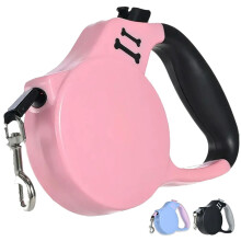Retractable Dog Lead - 5M/16FT Extendable Dog Lead with Strong Nylon Tape - 360? Tangle-Free Retractable Dog Leads for Up to 25 kg Dogs - One-Handed