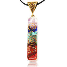 7Chakra Reiki Healing Yoga Κολιέ με Φυσικές Πέτρες Unisex Κοσμήματα Gift' L1O0