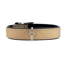 HUNTER Softie Nickel Art-Nubuk Collar, 30/18 x 24 cm, X-Small, Beige/Nappa Black/Brown/Tan/Black