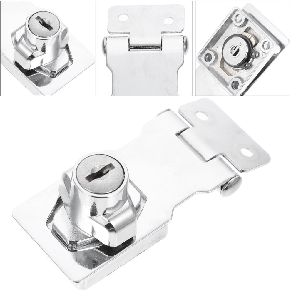 Keyed Latch Locks Stainless Steel Security Lock Keyed Locking Hasp For Cabinets 9170372906963