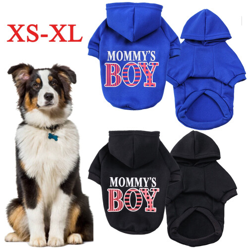 MOMMY'S BOY Patterns Τυπωμένο Κουτάβι Φούτερ με Κουκούλα για Κατοικίδια Ρούχα για Σκύλους