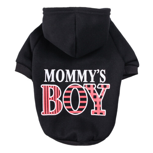 MOMMY'S BOY Patterns Τυπωμένο Κουτάβι Φούτερ με Κουκούλα για Κατοικίδια Ρούχα για Σκύλους 1