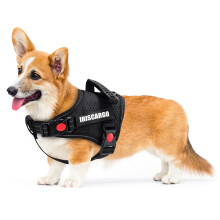 No Pull Dog Harness, dogs harness with Handle Adjustable Padded Harness, front Clip Puppy Vest Harnesses Reflective Breathable Soft Mesh Lightweight