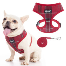 PUPTECK Dog Harness Small Dog Soft Mesh Pet Puppy Cat Comfort Padded Vest No Pull Harnesses and Leash Set