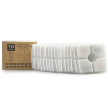 Filtros para bebedouro de gato, pacote com 16 unidades, 12,4 cm quadrados, multicamadas de carvão ativado e resina, compatíveis com [Marca]