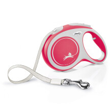 Flexi - Cf30t8-251 -R -20 - Leave for dog - Braking - Cat leash - New Comfort L Tape 8 m, Red