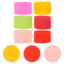 Tineasur 6Pcs Flexible Silicone Bottle Protector Sleeve for Feeding Bottles