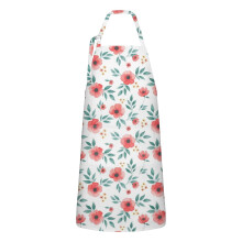 Schort met Pioneer bloemenprint, waterdicht katoen-linnen met zakken, verstelbaar, 84 x 69 cm, voor keuken/tuinieren/barbecue/salon