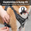 PoyPet No Pull Dog Harness, Reflective Vest Harness with 2 Leash Attachments and Easy Control Handle for Small Medium Large Dog(Grey,M) 4