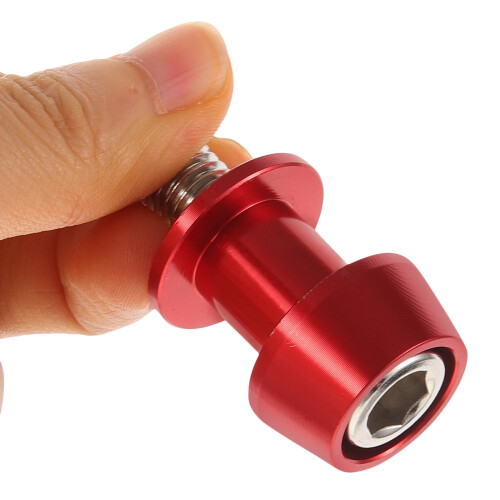 Worgeous2Pcs Swingarm Spools Guide Roller Slider Bidet Bolt Locks for Doors Screws Man Red 2
