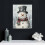 Snowman & Snowflakes Canvas Wall Art Print 4