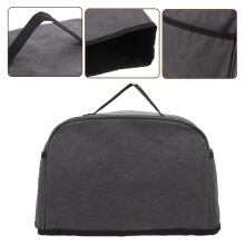 Zwarte polyester hoes voor broodbakmachine met handig opbergvak, beschermende stofhoes voor keukenapparatuur.